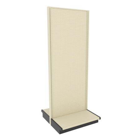 Lozier Gondola Island Display Starter, Platinum Off-White, 36W x 96H x 19D P399V-ST